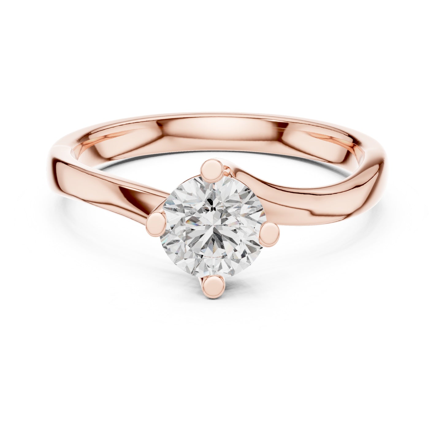 Clara 0.50ct Round Lab Grown Diamond Bezel Solitaire Engagement Ring