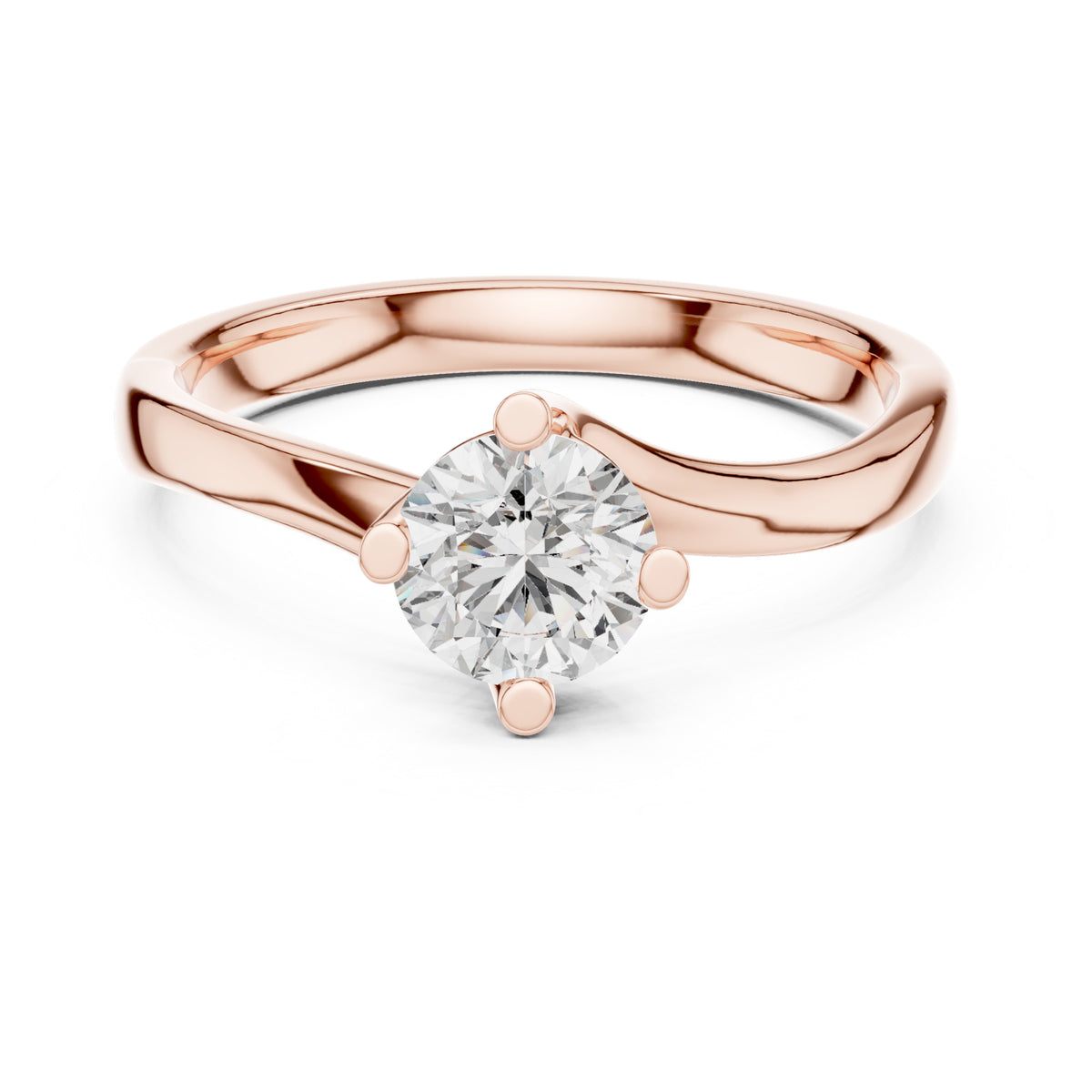 Clara 0.50ct Round Lab Grown Diamond Bezel Solitaire Engagement Ring