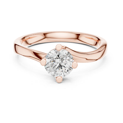 Clara 0.50ct Round Lab Grown Diamond Bezel Solitaire Engagement Ring