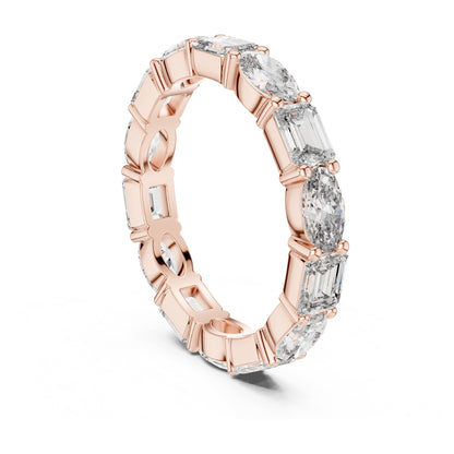 Aurora Round Coloured Stone Eternity Ring