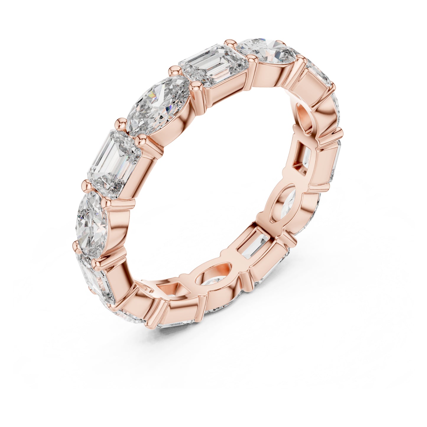 Aurora Round Coloured Stone Eternity Ring