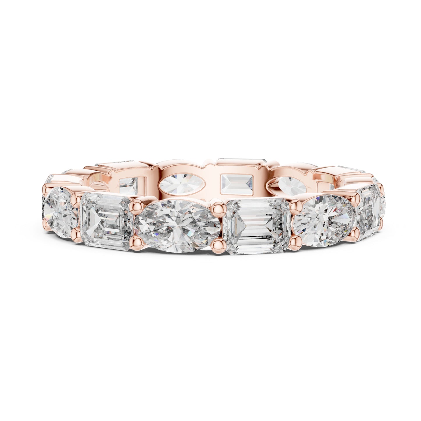 Aurora Round Coloured Stone Eternity Ring