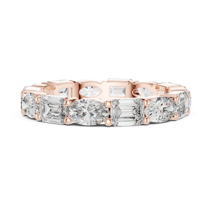 Aurora Round Coloured Stone Eternity Ring