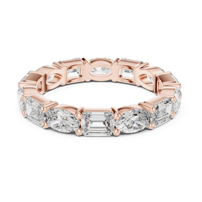 Aurora Round Coloured Stone Eternity Ring
