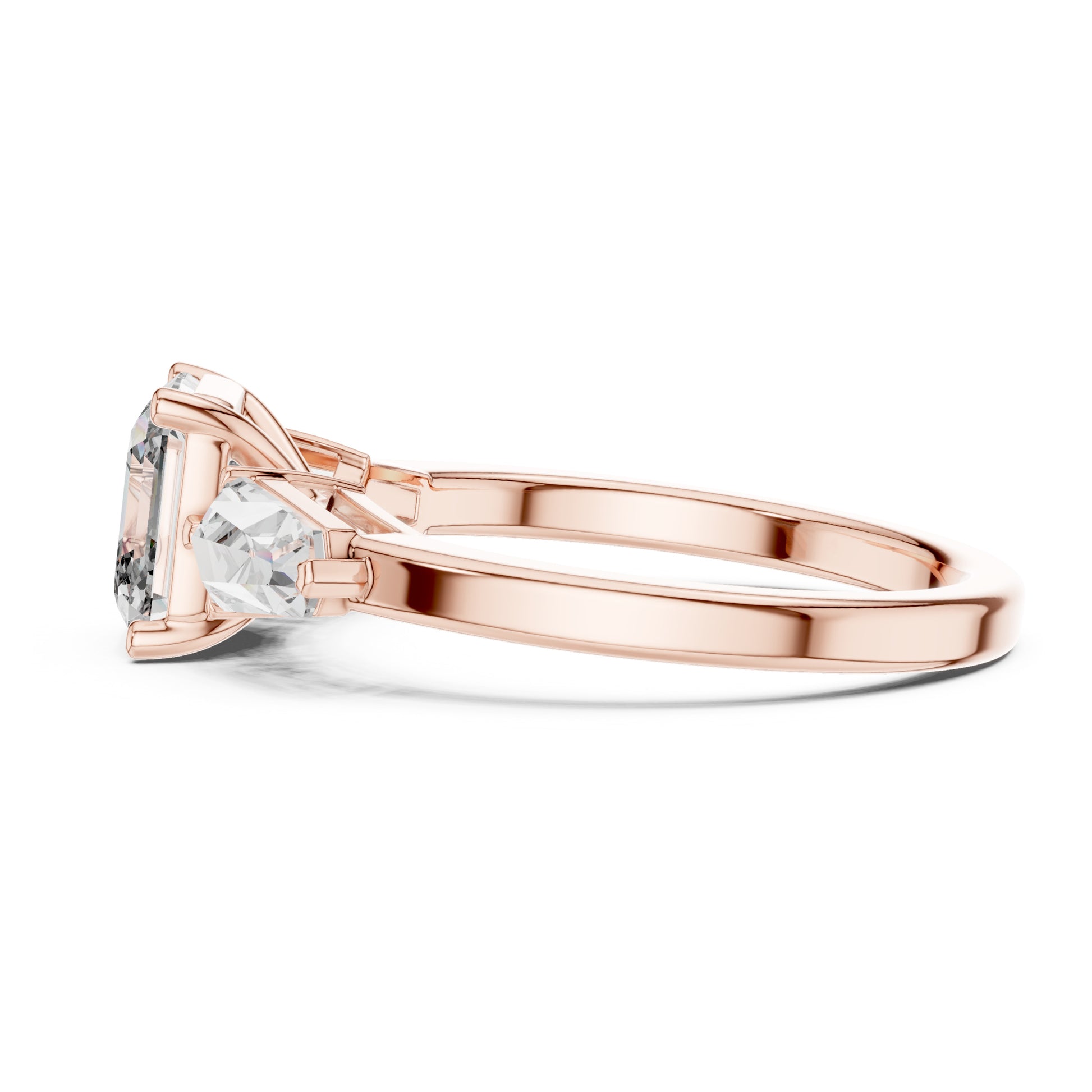 Vera 2 Carat Round Lab Grown Diamond Collet Three Stone Ring