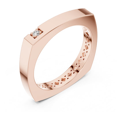 Vera Round Lab Grown Diamond Claw Geometric Ring