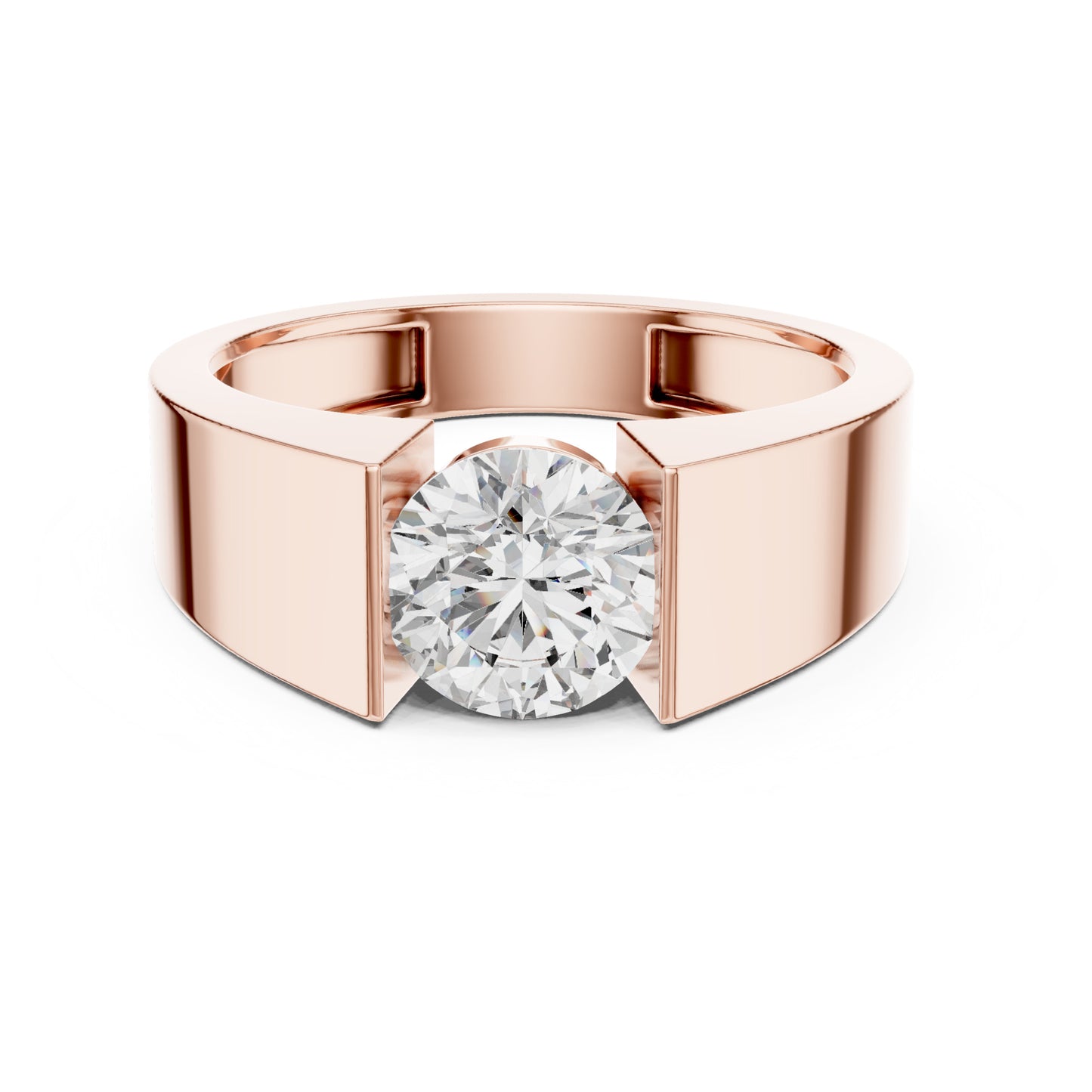 Vera 1.5 Carat Round Lab Grown Diamond Geometric Ring