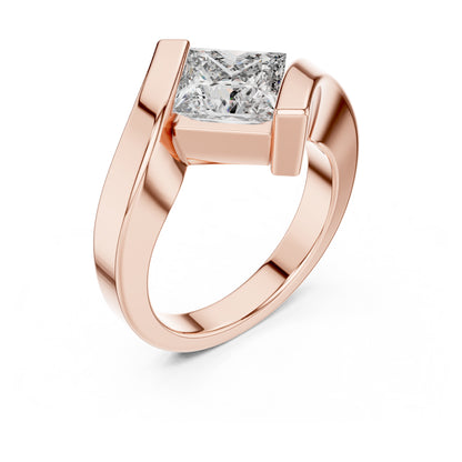 Isla 2 Carat Princess Lab Grown Diamond Bezel Ring