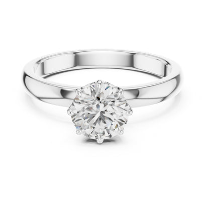 Clara 1 Carat Round Lab Grown Diamond Claw Solitaire Engagement Ring 01-0002