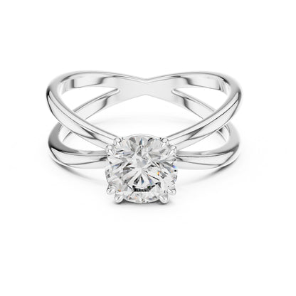 Livia 1 Carat Round Lab Grown Diamond Split Shank Engagement Ring