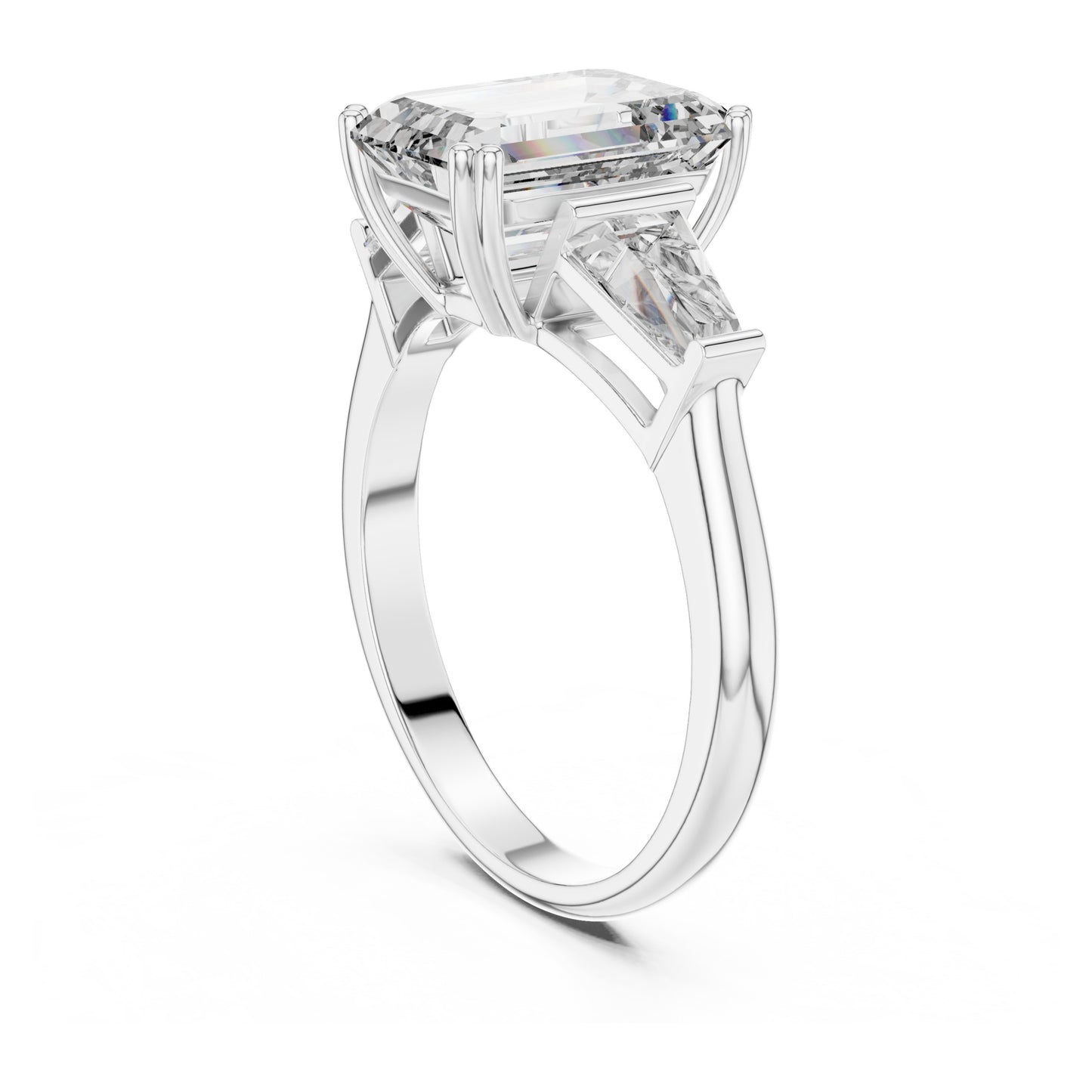 Vera 2 Carat Princess Lab Grown Diamond Graduated Three Stone Ring