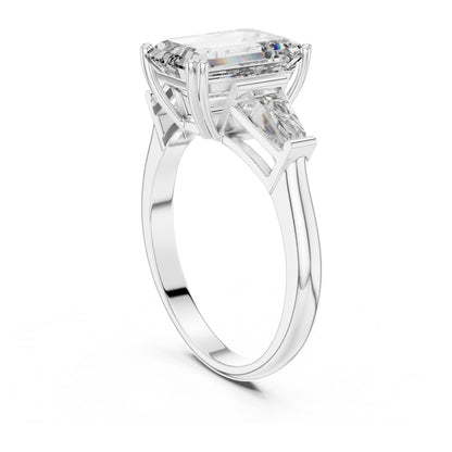 Vera 2 Carat Princess Lab Grown Diamond Graduated Three Stone Ring