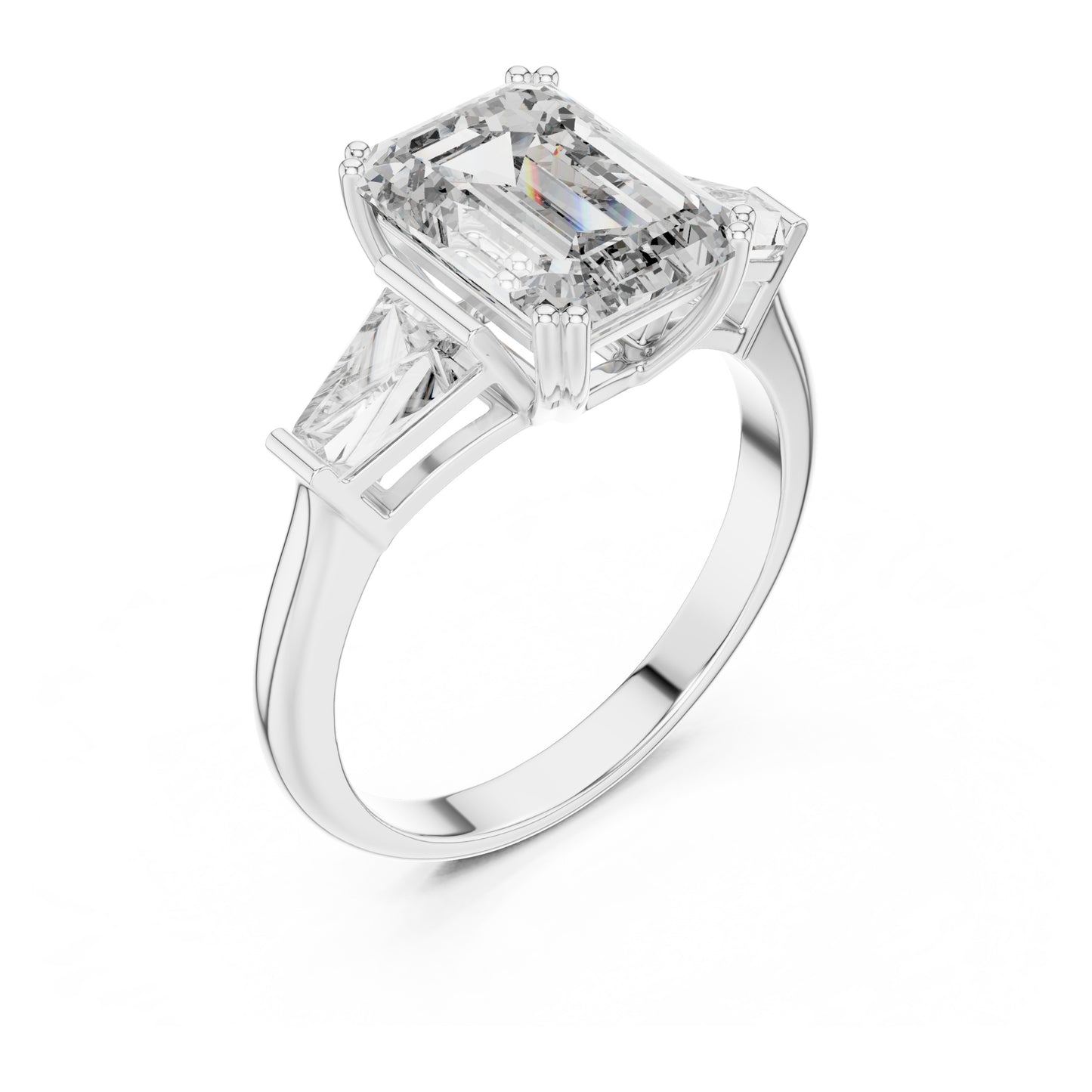 Vera 2 Carat Princess Lab Grown Diamond Graduated Three Stone Ring