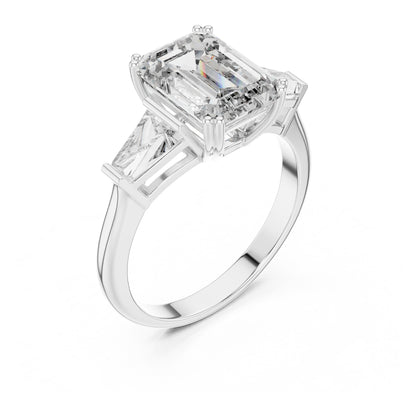 Vera 2 Carat Princess Lab Grown Diamond Graduated Three Stone Ring