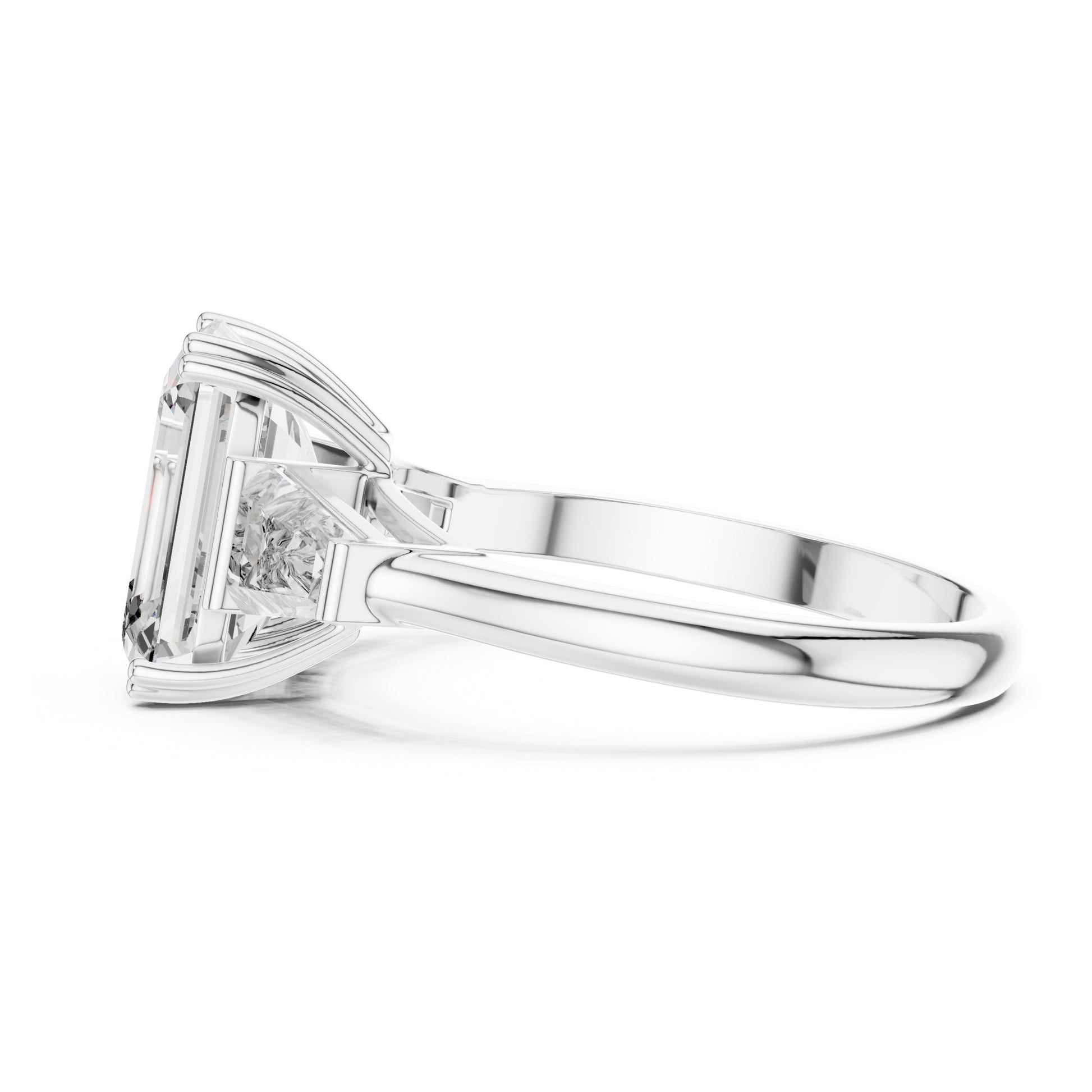 Vera 2 Carat Princess Lab Grown Diamond Graduated Three Stone Ring