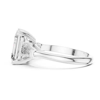 Vera 2 Carat Princess Lab Grown Diamond Graduated Three Stone Ring