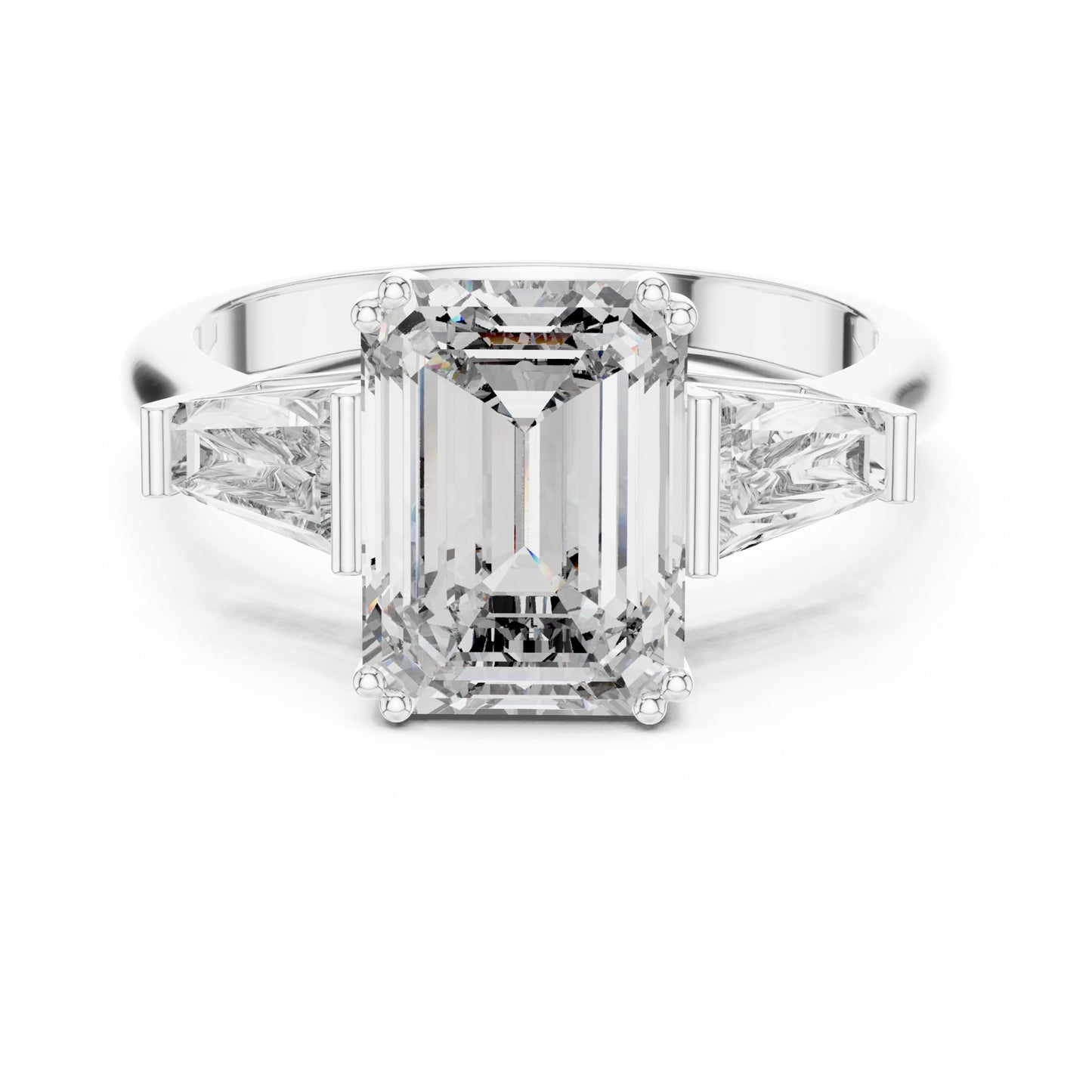 Vera 2 Carat Princess Lab Grown Diamond Graduated Three Stone Ring