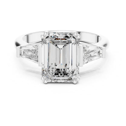 Vera 2 Carat Princess Lab Grown Diamond Graduated Three Stone Ring