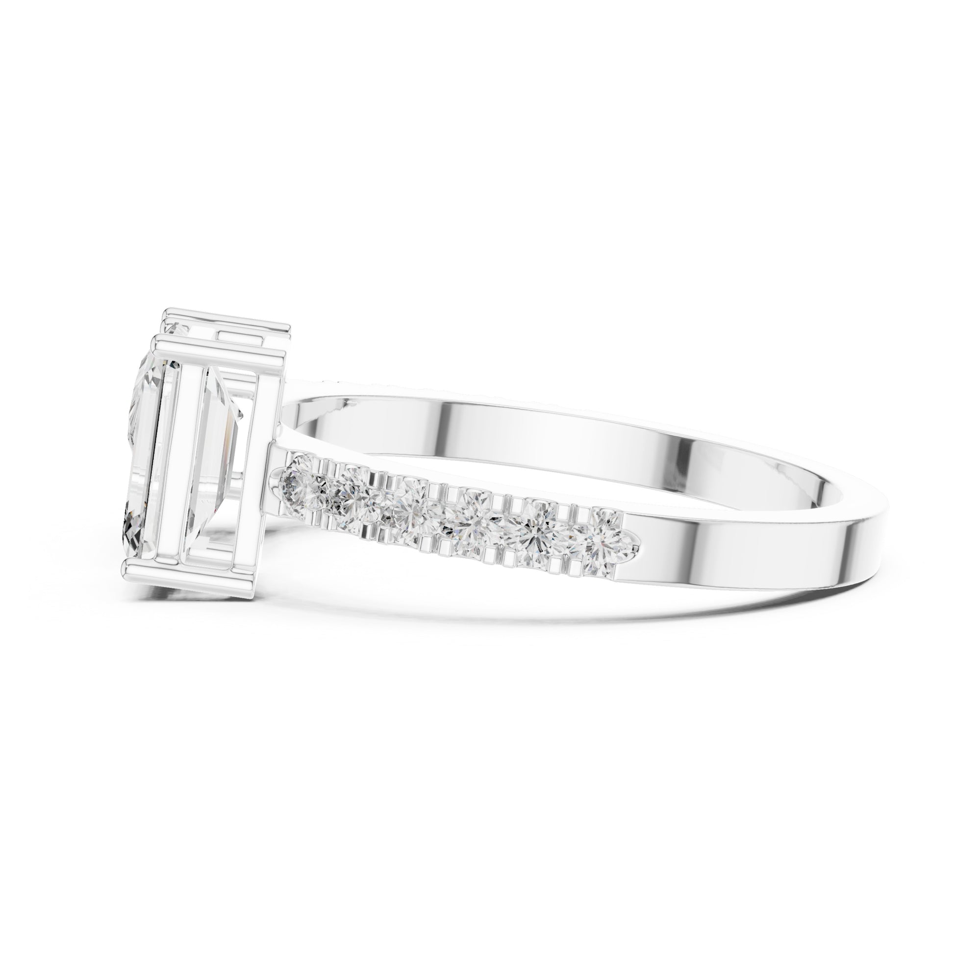 Vera 2 Carat Pear Lab Grown Diamond Toi et Moi Ring