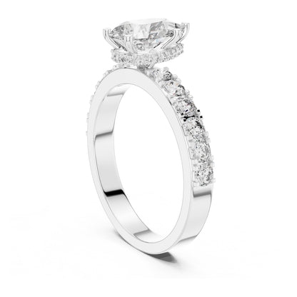 Celeste 1 Carat Pear Lab Grown Diamond Halo Ring
