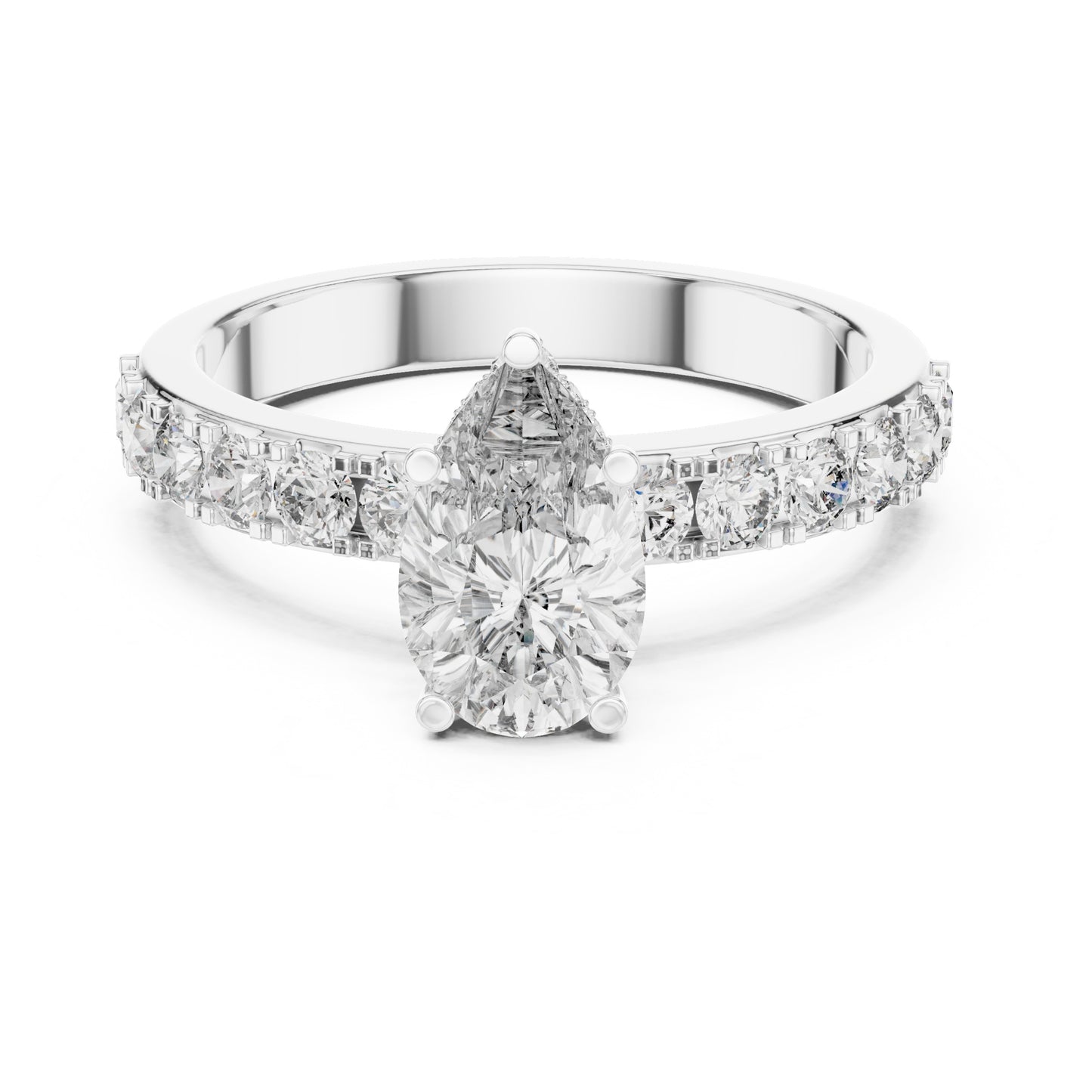 Celeste 1 Carat Pear Lab Grown Diamond Halo Ring