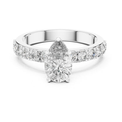 Celeste 1 Carat Pear Lab Grown Diamond Halo Ring