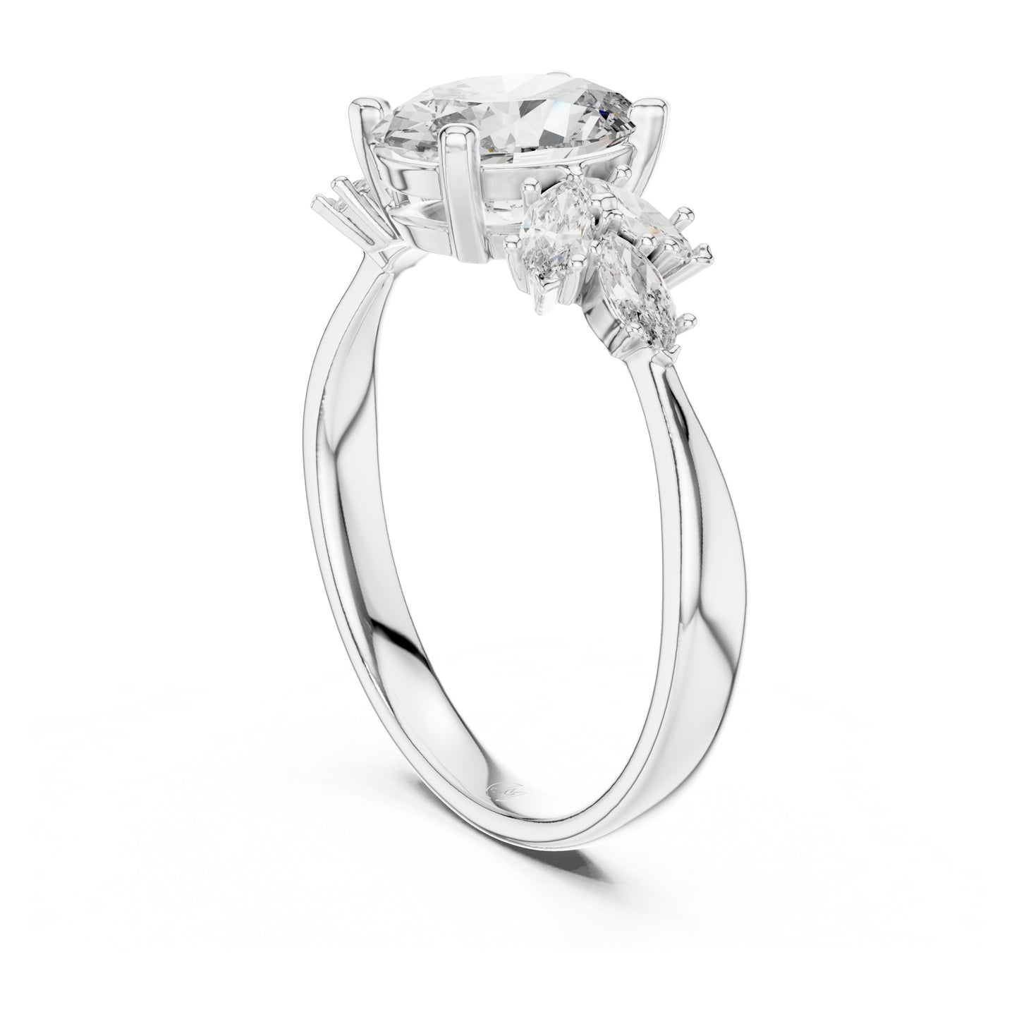 Flora 1 Carat Oval Lab Grown Diamond Engagement Ring