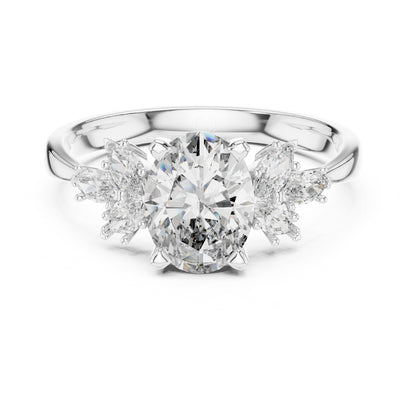 Flora 1 Carat Oval Lab Grown Diamond Engagement Ring