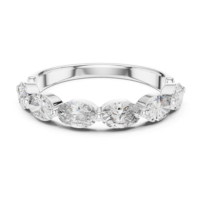 Aurora 2 Carat Oval Lab Grown Diamond Half Eternity Ring