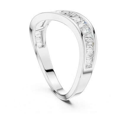 Vera Baguette Lab Grown Diamond Half Eternity Ring