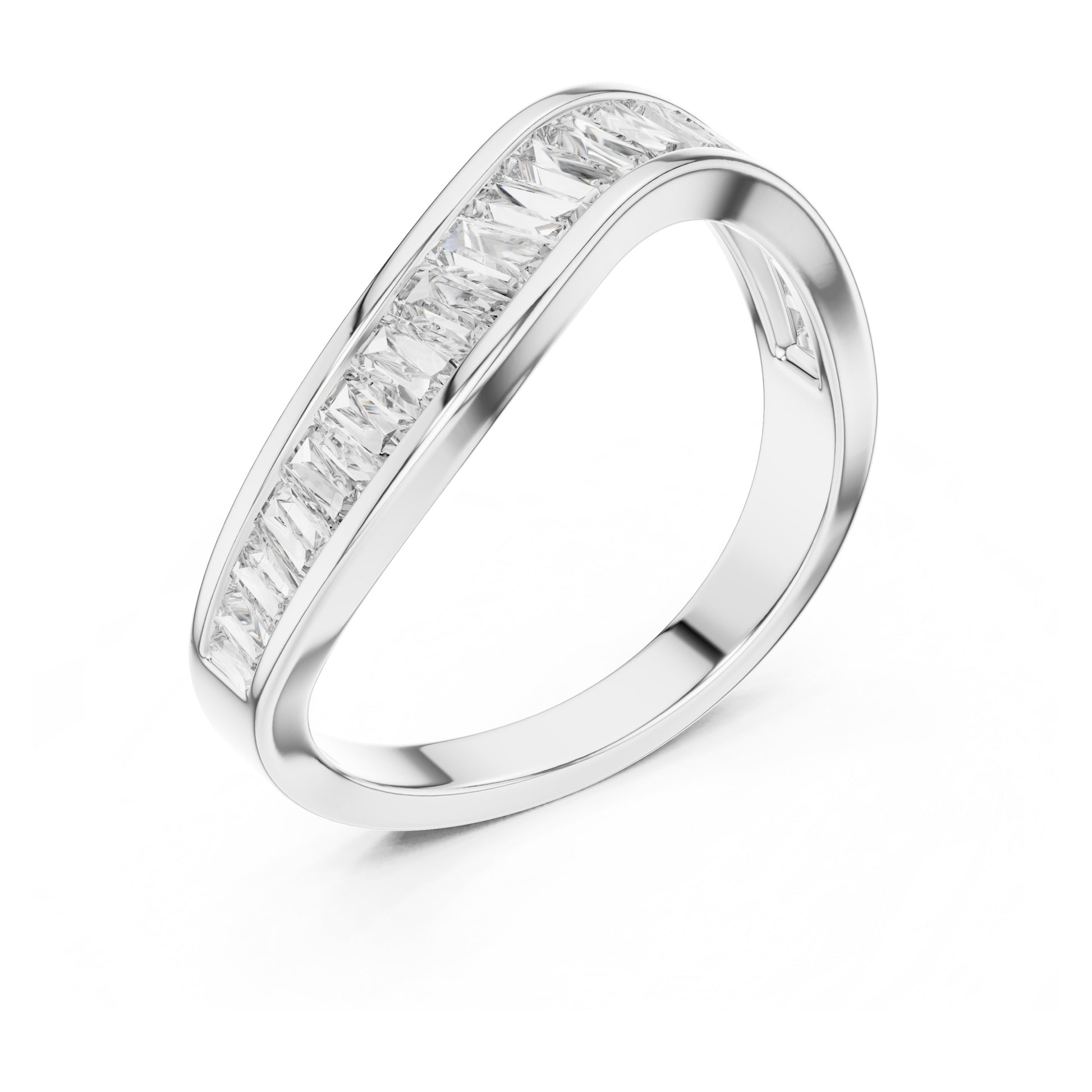Vera Baguette Lab Grown Diamond Half Eternity Ring