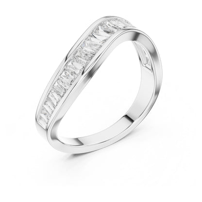 Vera Baguette Lab Grown Diamond Half Eternity Ring