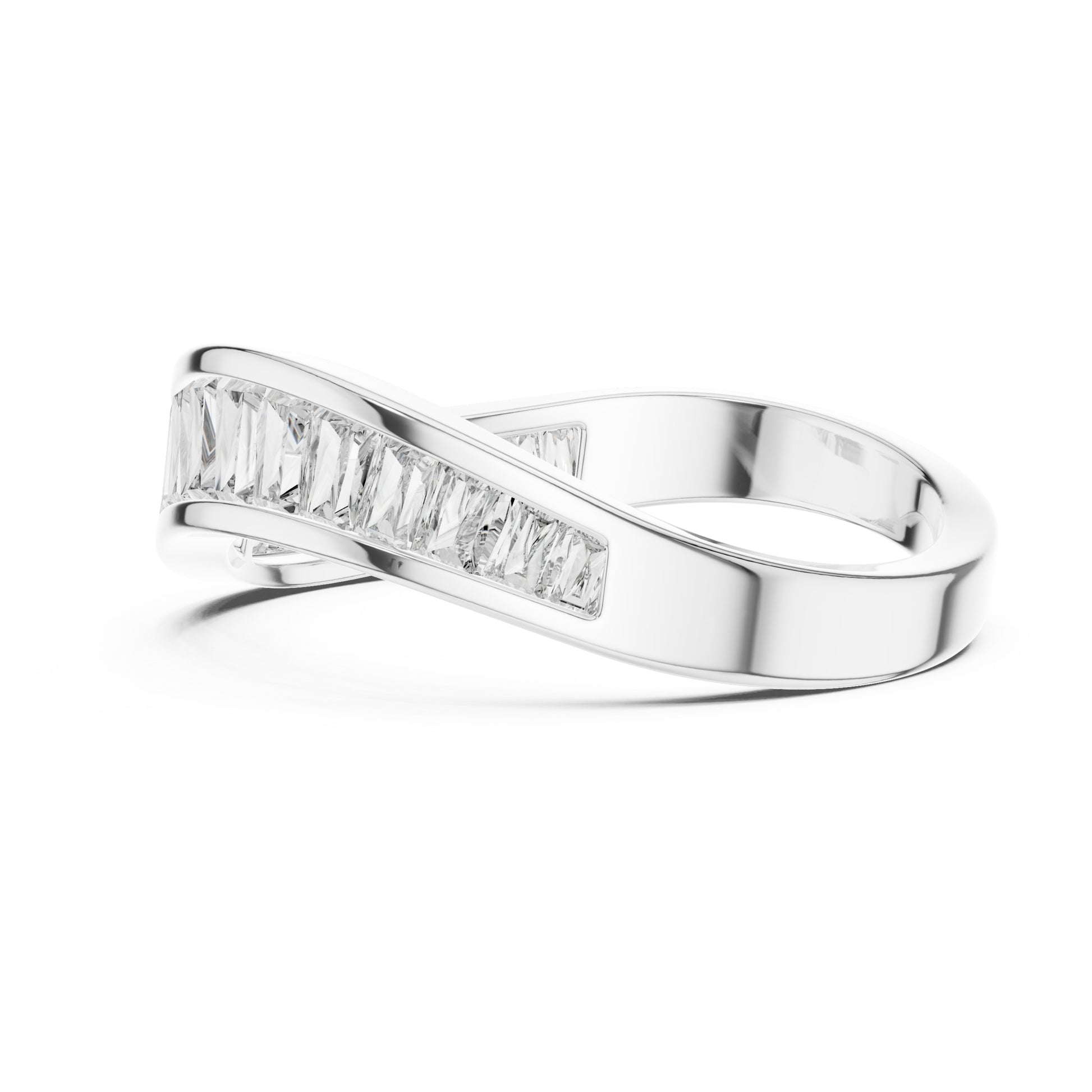 Vera Baguette Lab Grown Diamond Half Eternity Ring
