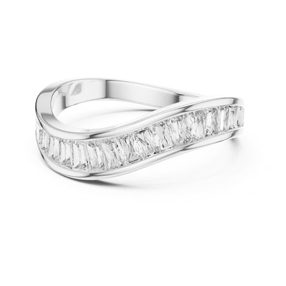 Vera Baguette Lab Grown Diamond Half Eternity Ring