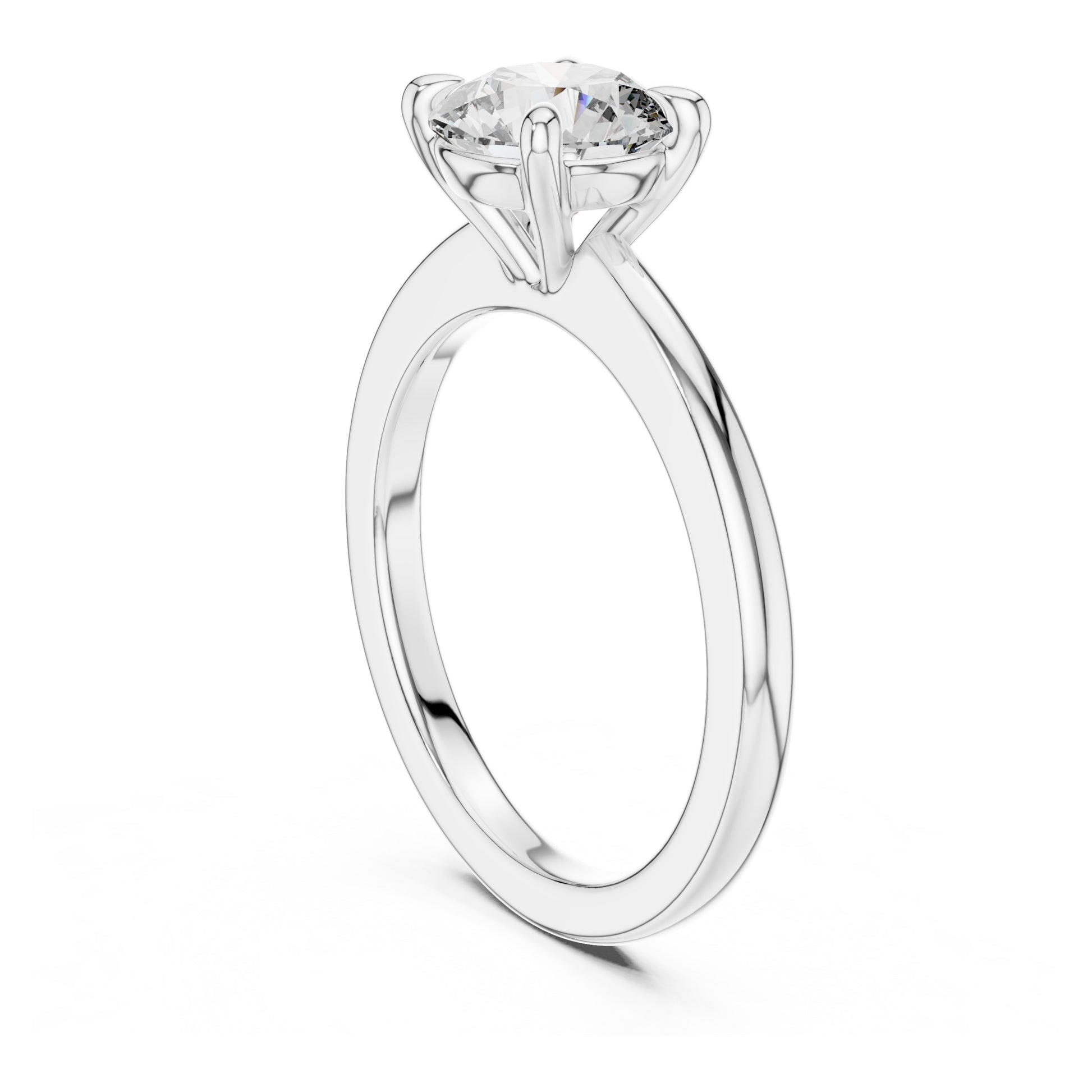 Clara 1.5 Carat Round Lab Grown Diamond Claw Solitaire Engagement Ring