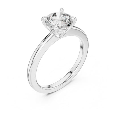 Clara 1.5 Carat Round Lab Grown Diamond Claw Solitaire Engagement Ring