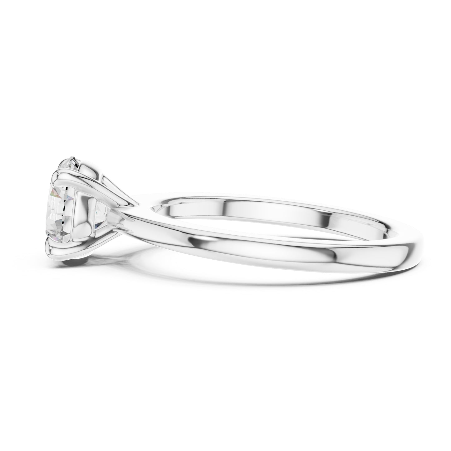Clara 1.5 Carat Round Lab Grown Diamond Claw Solitaire Engagement Ring