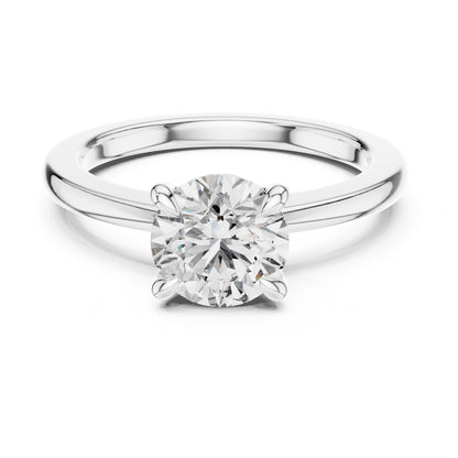Clara 1.5 Carat Round Lab Grown Diamond Claw Solitaire Engagement Ring