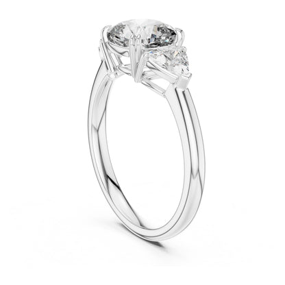 Sienna 1.5 Carat Trillion Lab Grown Diamond Slim Three Stone Ring