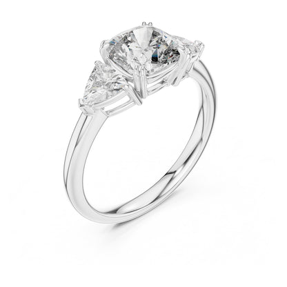 Sienna 1.5 Carat Trillion Lab Grown Diamond Slim Three Stone Ring