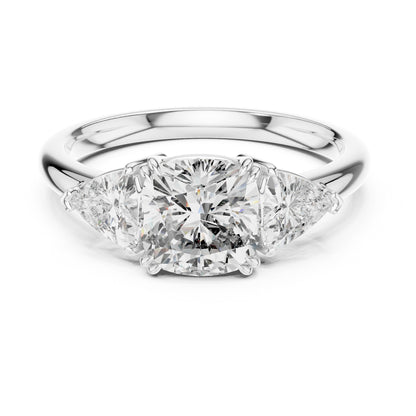 Sienna 1.5 Carat Trillion Lab Grown Diamond Slim Three Stone Ring