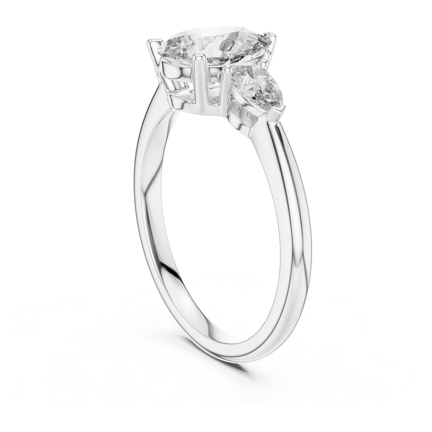 Sienna 1 Carat Pear Lab Grown Diamond Graduated Three Stone Ring