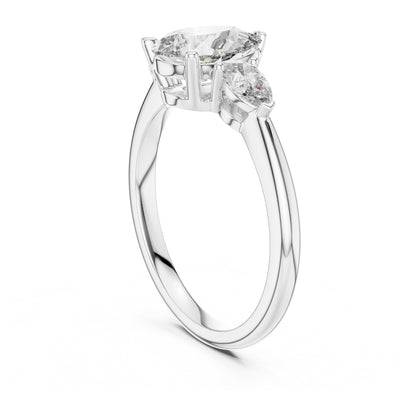 Sienna 1 Carat Pear Lab Grown Diamond Graduated Three Stone Ring