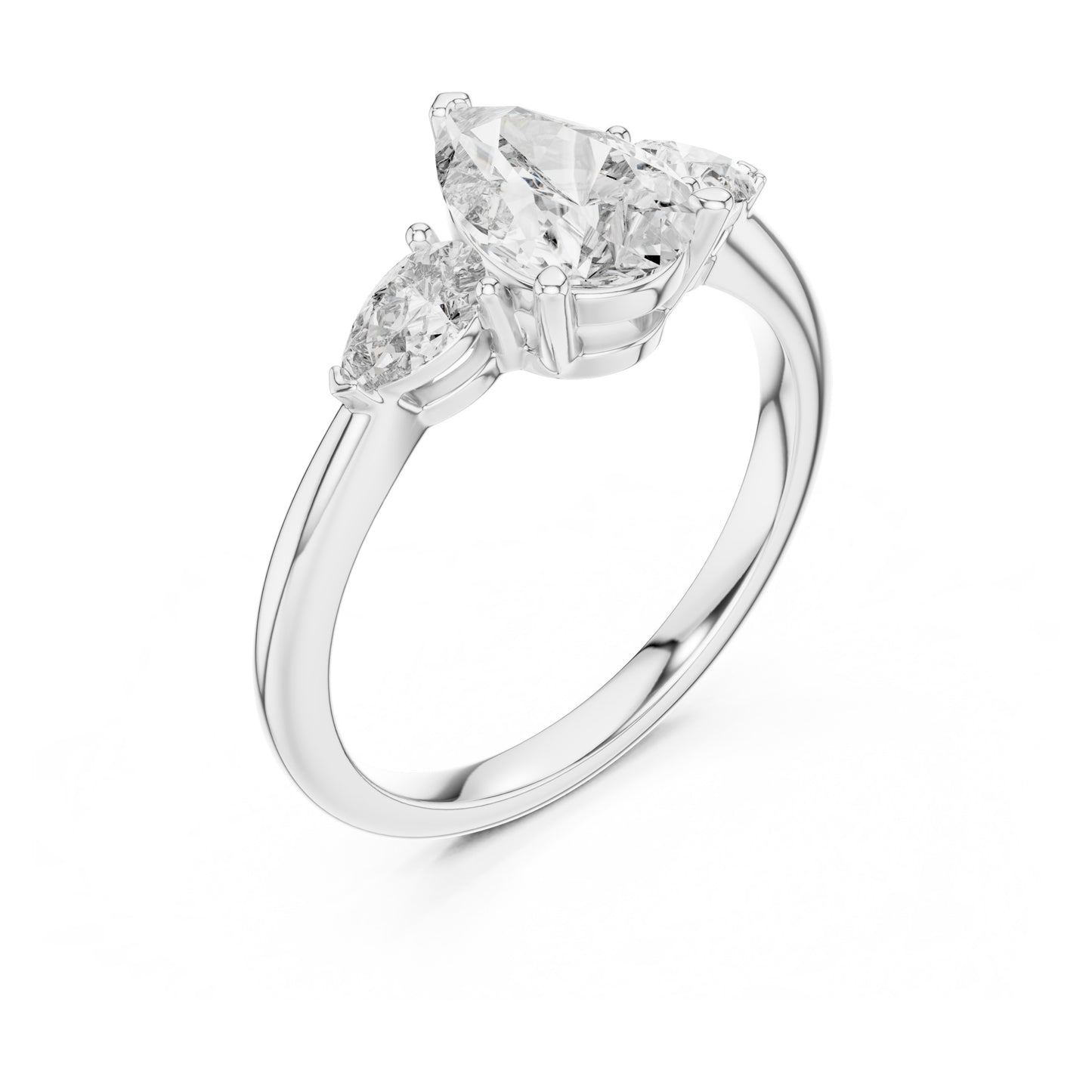 Sienna 1 Carat Pear Lab Grown Diamond Graduated Three Stone Ring