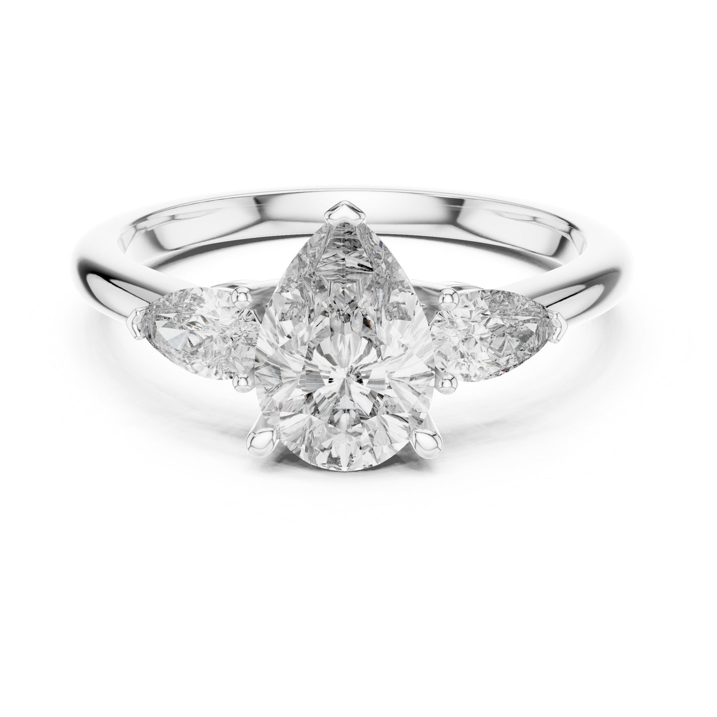 Sienna 1 Carat Pear Lab Grown Diamond Graduated Three Stone Ring