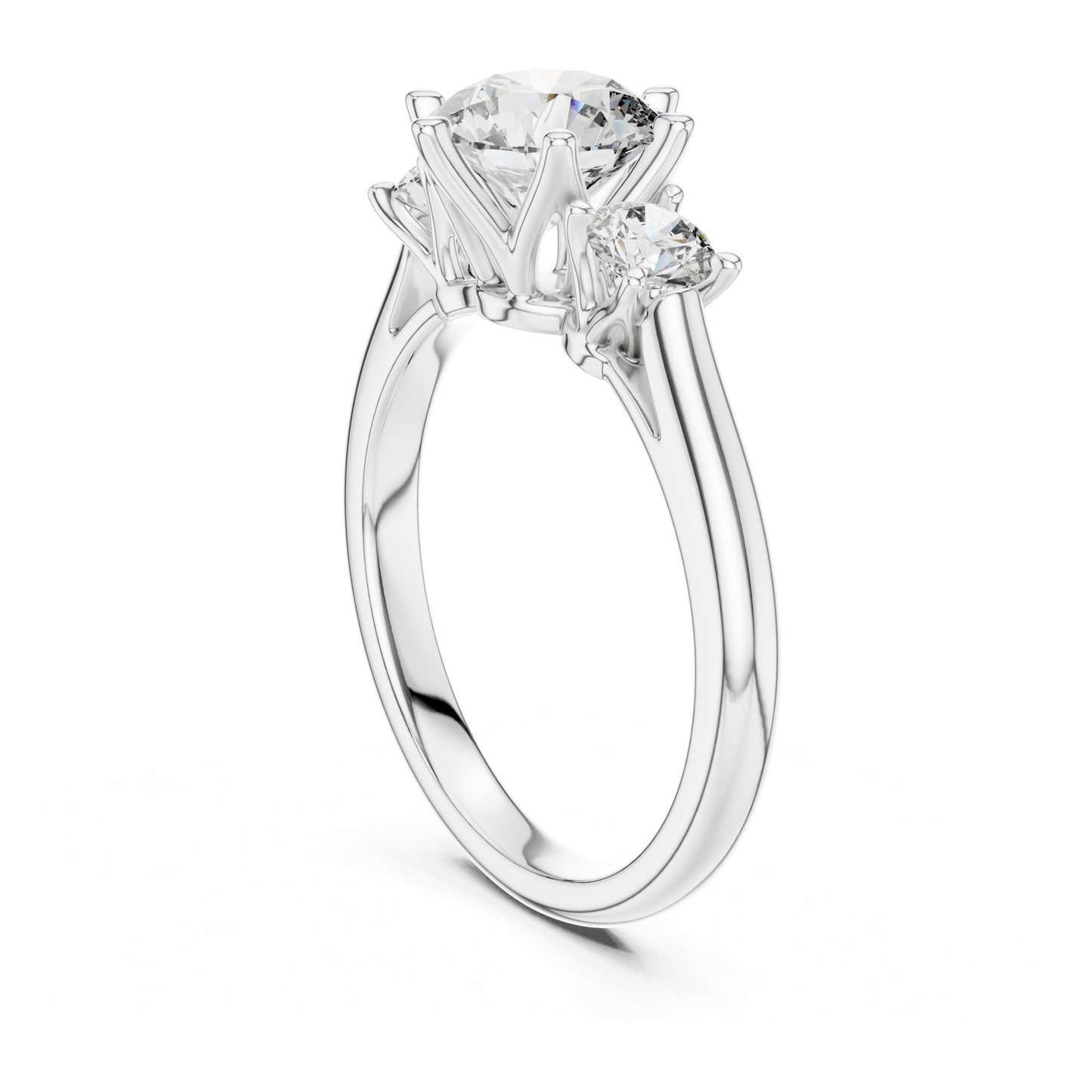 Sienna 1 Carat Round Lab Grown Diamond Three Stone Ring