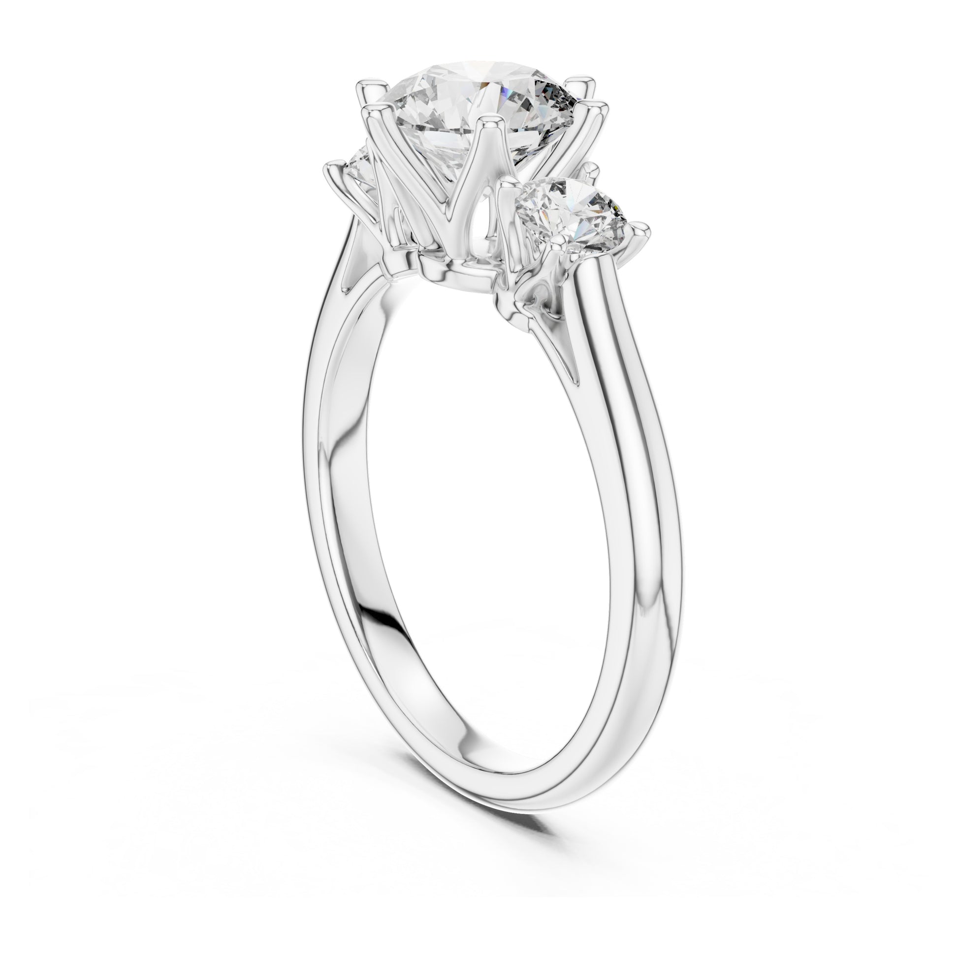 Sienna 1 Carat Round Lab Grown Diamond Three Stone Ring