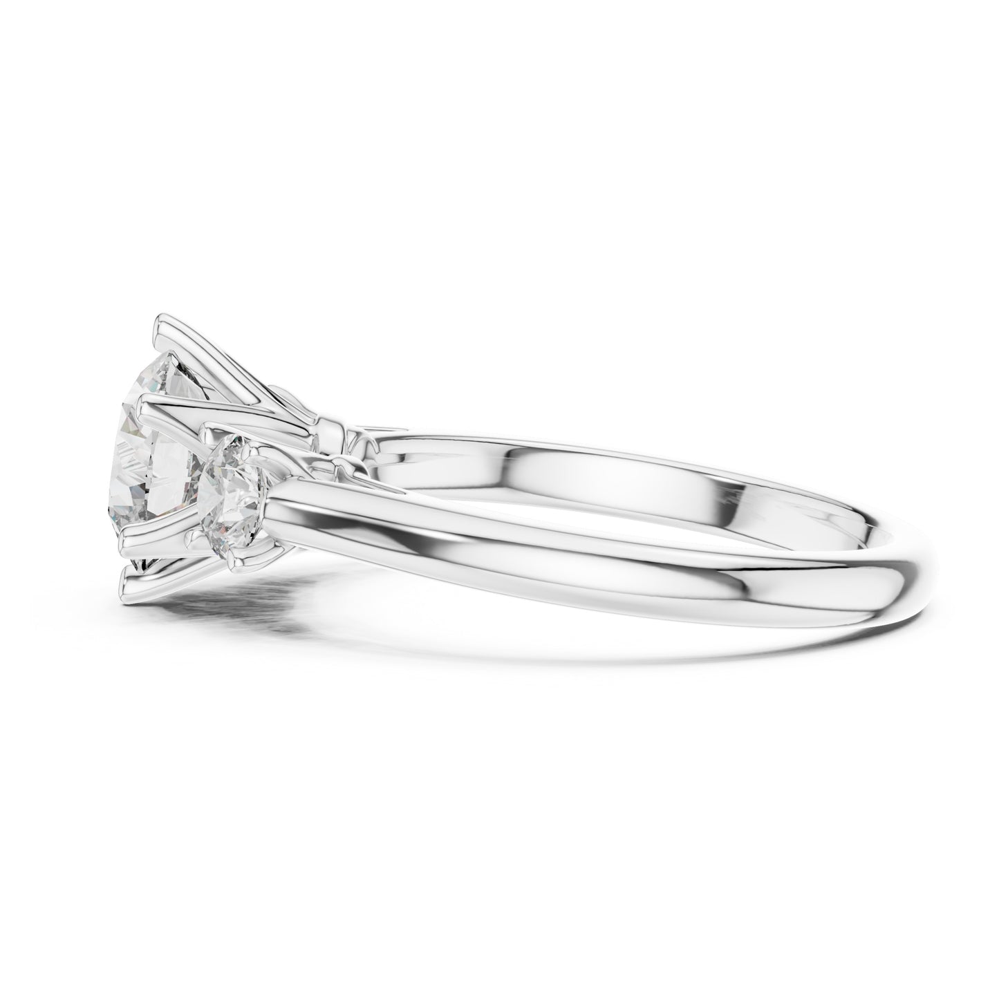 Sienna 1 Carat Round Lab Grown Diamond Three Stone Ring