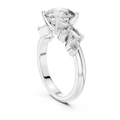 Nova 2 Carat Round Lab Grown Diamond Engagement Ring
