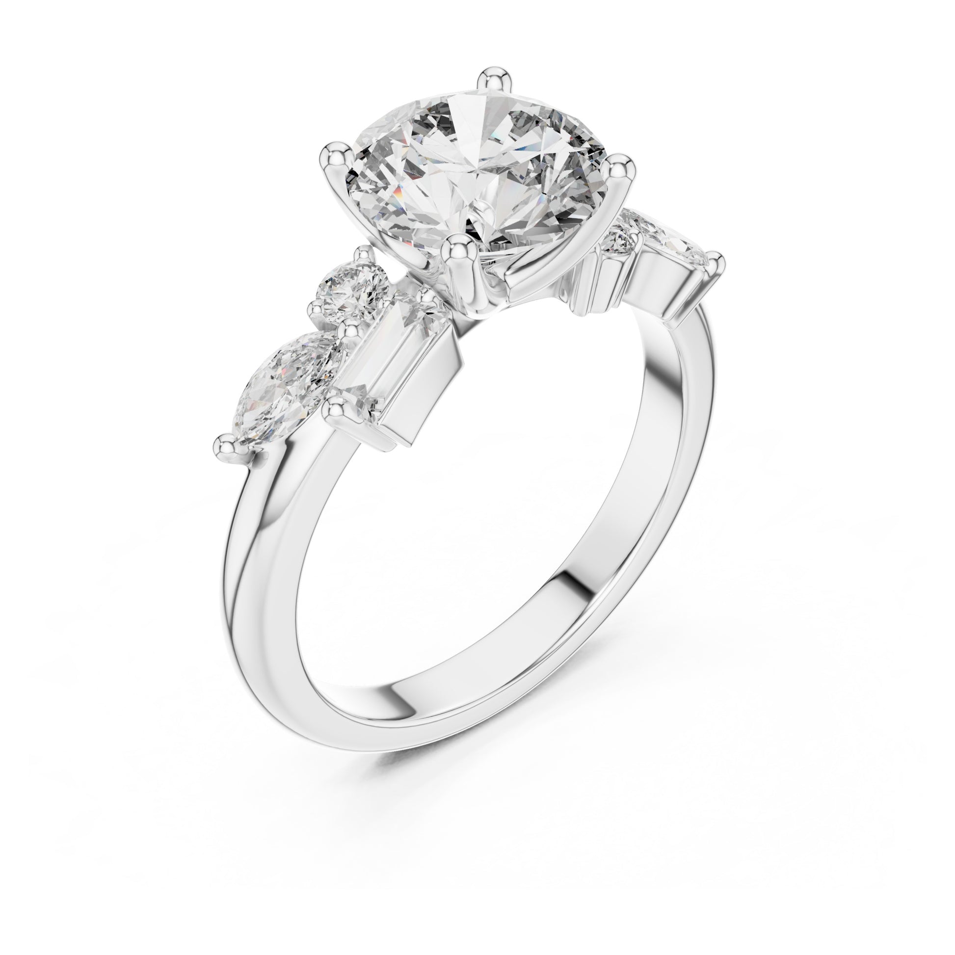 Nova 2 Carat Round Lab Grown Diamond Engagement Ring